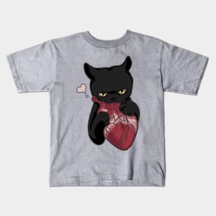 Kitty Heart Stealer Kids T-Shirt